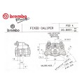 Brembo 84mm Mount, 32mm 2 piston Cast Rear Brake Caliper Brembo 84mm Mount, 32mm 2 piston Cast Rear Brake Caliper
